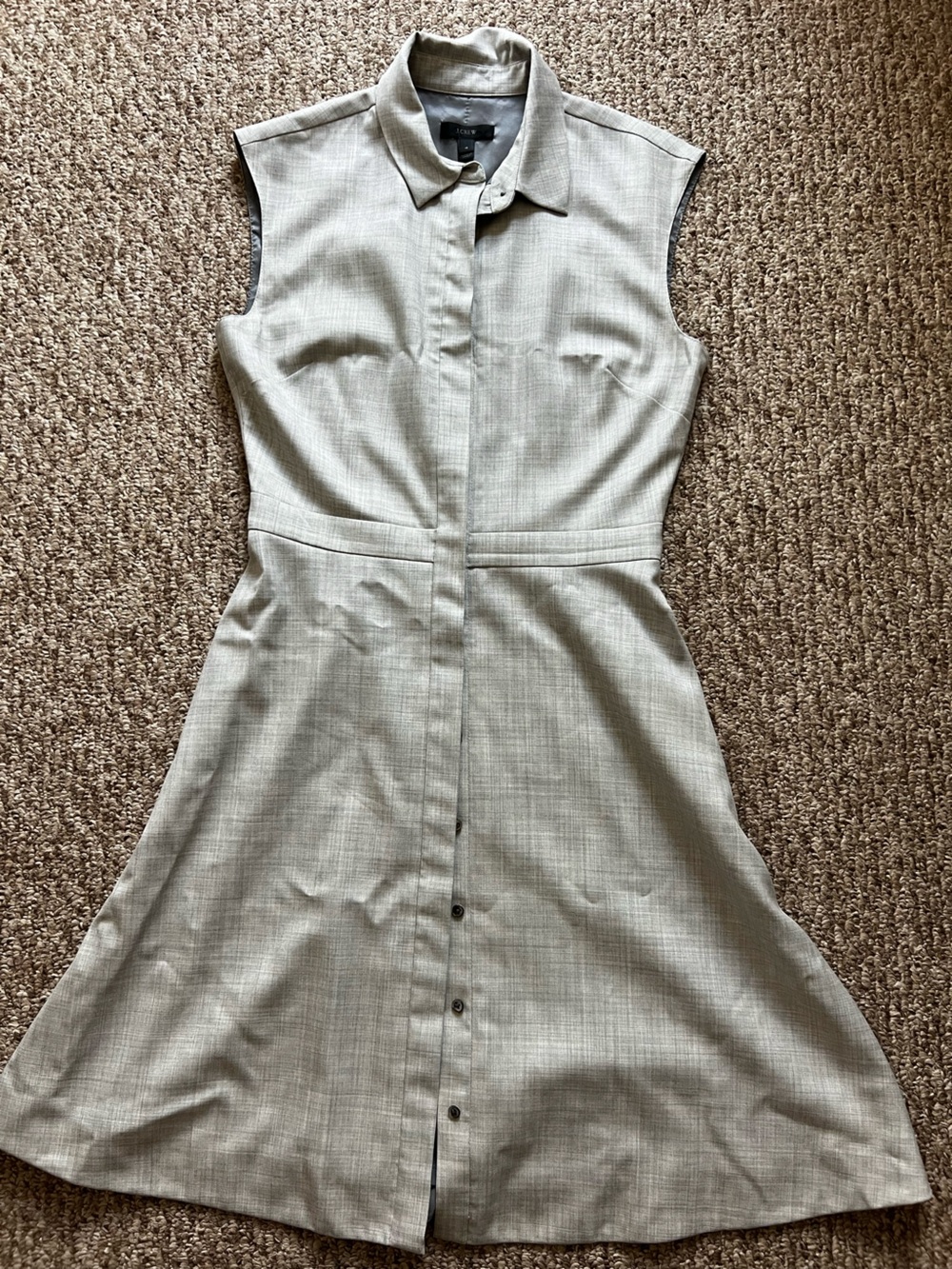 J Crew Cap Sleeve wool shirt dress 4